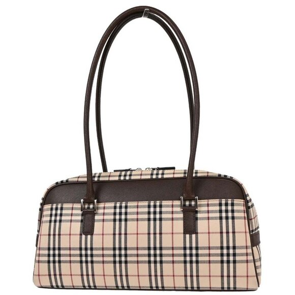 Burberry Beige Brown Burberry Check Handbag 154219 - Picture 2 of 10